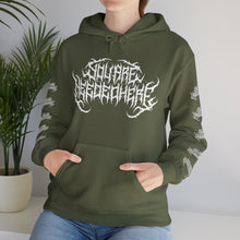 Load image into Gallery viewer, You Are Needed Here, but make it death metal unisex hoodie