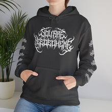 Load image into Gallery viewer, You Are Needed Here, but make it death metal unisex hoodie