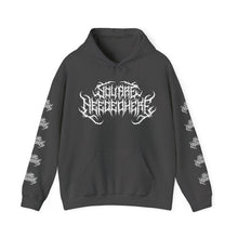 Load image into Gallery viewer, You Are Needed Here, but make it death metal unisex hoodie