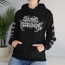 Load image into Gallery viewer, You Are Needed Here, but make it death metal unisex hoodie